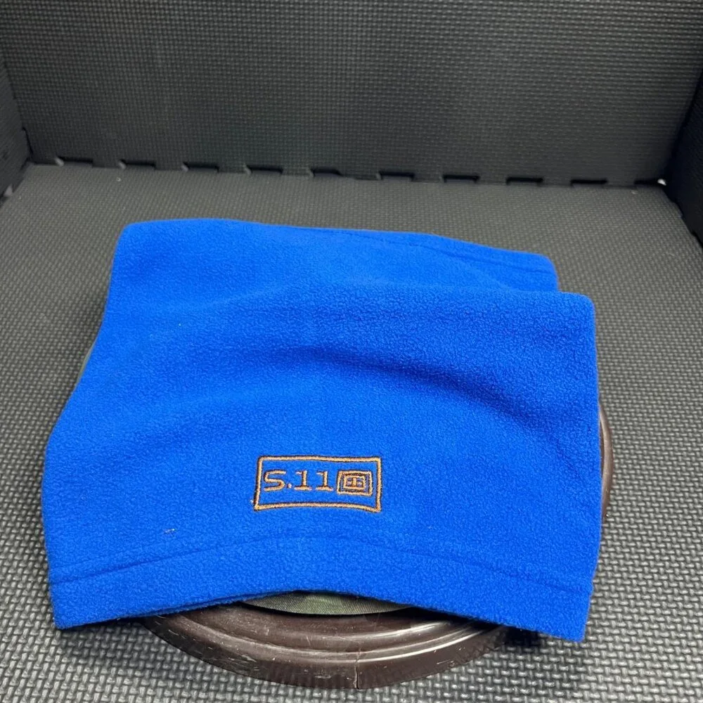 5.11 Tactical Blue Fleece Neck Gaiter Adjustable Drawstring Warm Outdoor Gear
